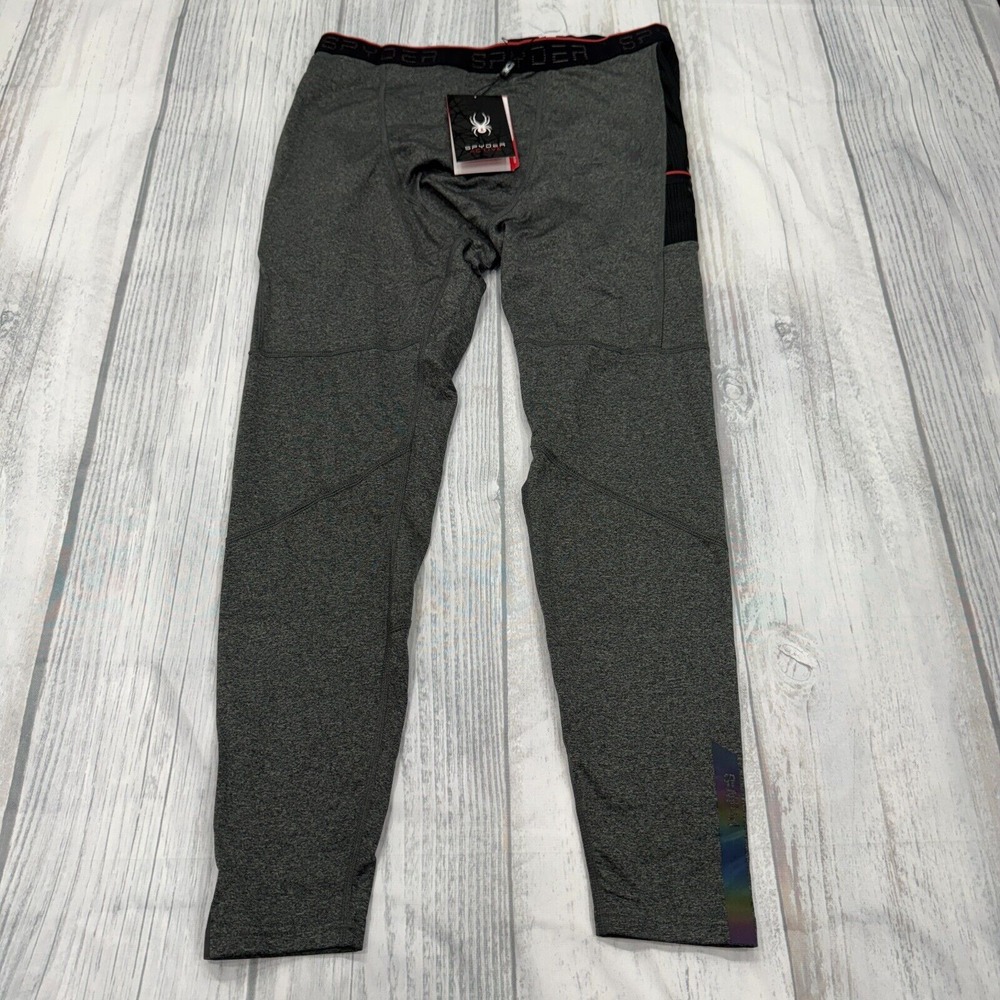 NWT Spyder Active ProWeb Base Layer Pants XL Gray‎ Ski Snowboard Mens $78